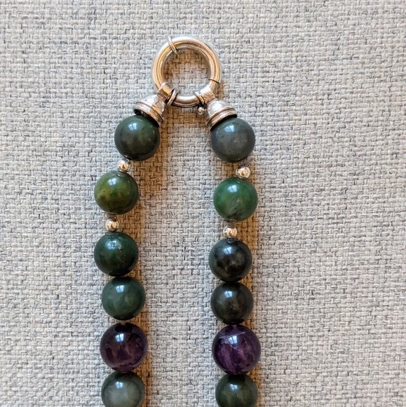 Amethyst, Jade & Turquoise Necklace - Picture 4 of 4